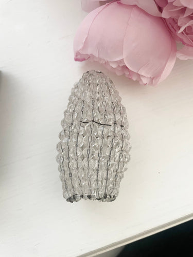 Antique crystal chandelier beaded bulb cover