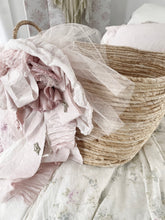Load image into Gallery viewer, Large basket with handmade ribbon embellishment
