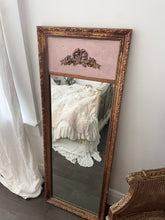 Load image into Gallery viewer, Vintage tall wood bow trumeau mirror