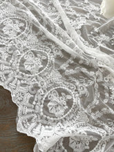 Load image into Gallery viewer, SOLD TO K ONE LEFT Handmade long french lace tablecloth or curtain