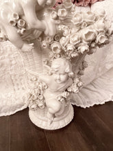 Load image into Gallery viewer, Incredible huge antique french porcelain cherub basket vase