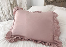 Load image into Gallery viewer, Stunning perfect dusty pink French linen euro sham