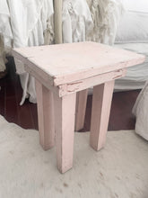 Load image into Gallery viewer, Perfect petite antique pink chippy wood table