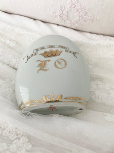 Rare antique hand painted crown vase