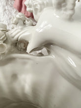Load image into Gallery viewer, Incredible huge antique french porcelain cherub basket vase