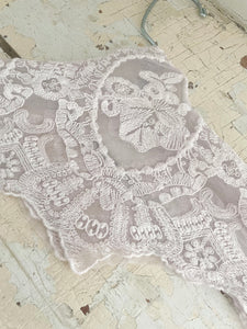 Gorgeous palest pink overdye french lace hanger cover