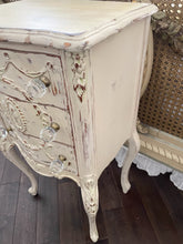 Load image into Gallery viewer, Incredible antique french wood table three drawer