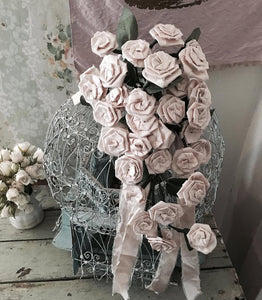 Handmade silk ribbonwork bouquet