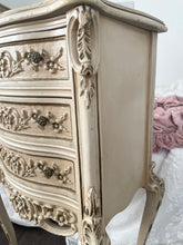 Load image into Gallery viewer, Incredible antique french wood table three drawer