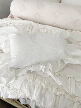 Load image into Gallery viewer, New rachel Ashwell couture white ruffled boudoir pillow