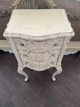 Load image into Gallery viewer, Incredible antique french wood table three drawer