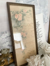 Load image into Gallery viewer, Antique painted pink rose watercolor  motto