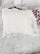 Load image into Gallery viewer, Handmade French lace and silk boudoir pillow