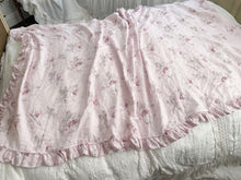 Load image into Gallery viewer, Handmade xl ruffled linen tablecloth