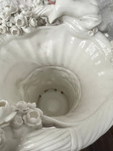 Load image into Gallery viewer, Incredible huge antique french porcelain cherub basket vase