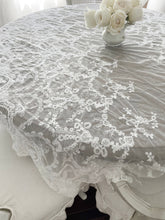 Load image into Gallery viewer, SOLD TO K ONE LEFT Handmade long french lace tablecloth or curtain
