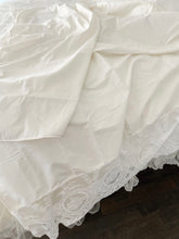 Load image into Gallery viewer, ONE LEFT Luxurious handmade pure silk and French lace tablecloth or bed scarf large