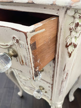 Load image into Gallery viewer, Incredible antique french wood table three drawer