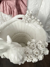 Load image into Gallery viewer, Incredible huge antique french porcelain cherub basket vase