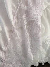 Load image into Gallery viewer, Handmade pink silk dupioni and French lace tree throw