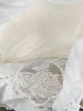 Load image into Gallery viewer, Handmade French lace and silk boudoir pillow