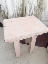 Load image into Gallery viewer, Perfect petite antique pink chippy wood table