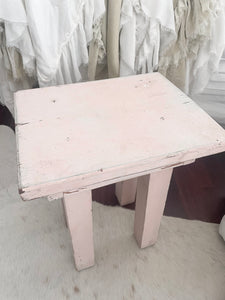 Perfect petite antique pink chippy wood table