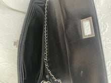 Load image into Gallery viewer, Authentic Chanel jumbo mademoiselle chocolate bar style black lambskin flap vintage bag