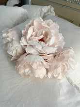 Load image into Gallery viewer, ONE LEFT Bouquet of life sized palest pink realistic peony stems