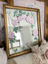 Load image into Gallery viewer, Antique hand painted mirror