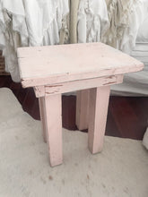 Load image into Gallery viewer, Perfect petite antique pink chippy wood table