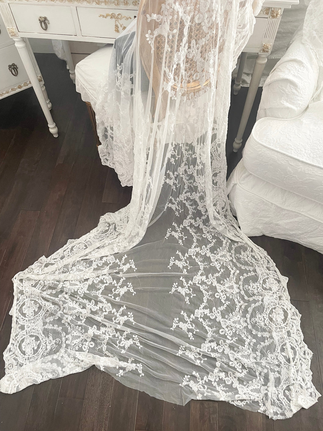 French lace fabric panel curtain length