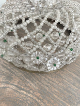 Load image into Gallery viewer, Incredible rare antique french crystal beaded chandelier crown large shade