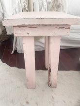 Load image into Gallery viewer, Perfect petite antique pink chippy wood table