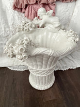 Load image into Gallery viewer, Incredible huge antique french porcelain cherub basket vase