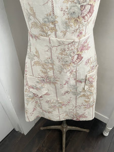 Handmade antique french floral apron