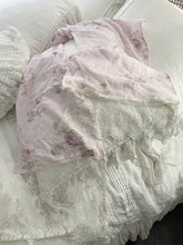 Load image into Gallery viewer, Handmade table runner with wedding lace