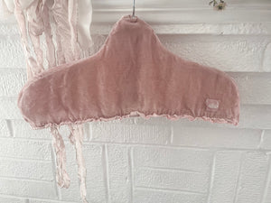Handmade pink velvet hanger cover