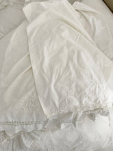 Load image into Gallery viewer, Pair antique embroidered cotton and lace shams