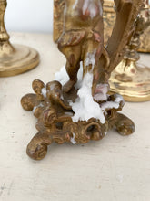 Load image into Gallery viewer, Exquisite pair antique french cherub candlesticks