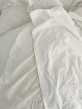 Load image into Gallery viewer, Pair antique embroidered cotton and lace shams