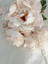 Load image into Gallery viewer, ONE LEFT Bouquet of life sized palest pink realistic peony stems