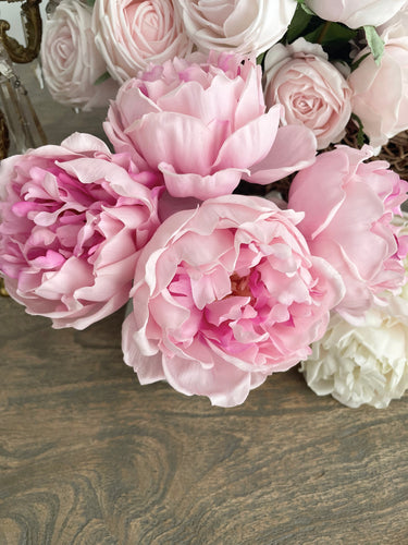 TWO LEFT The most realistic real feel faux pink peony bouquet