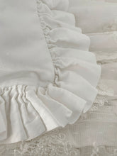 Load image into Gallery viewer, Bella notte retired white velvet and silk standard sham