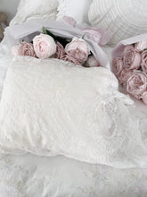 Load image into Gallery viewer, Handmade French lace and silk boudoir pillow