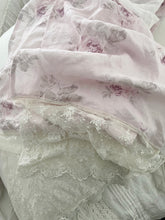 Load image into Gallery viewer, Handmade table runner with wedding lace