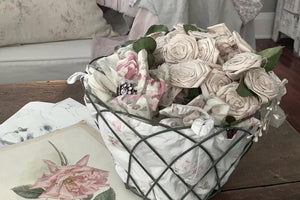 Handmade silk ribbonwork bouquet