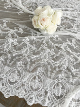 Load image into Gallery viewer, SOLD TO K ONE LEFT Handmade long french lace tablecloth or curtain