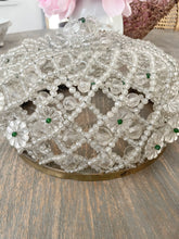Load image into Gallery viewer, Incredible rare antique french crystal beaded chandelier crown large shade