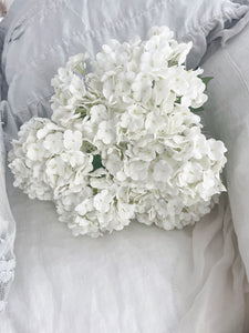 Beautiful bouquet of white real feel hydrangea